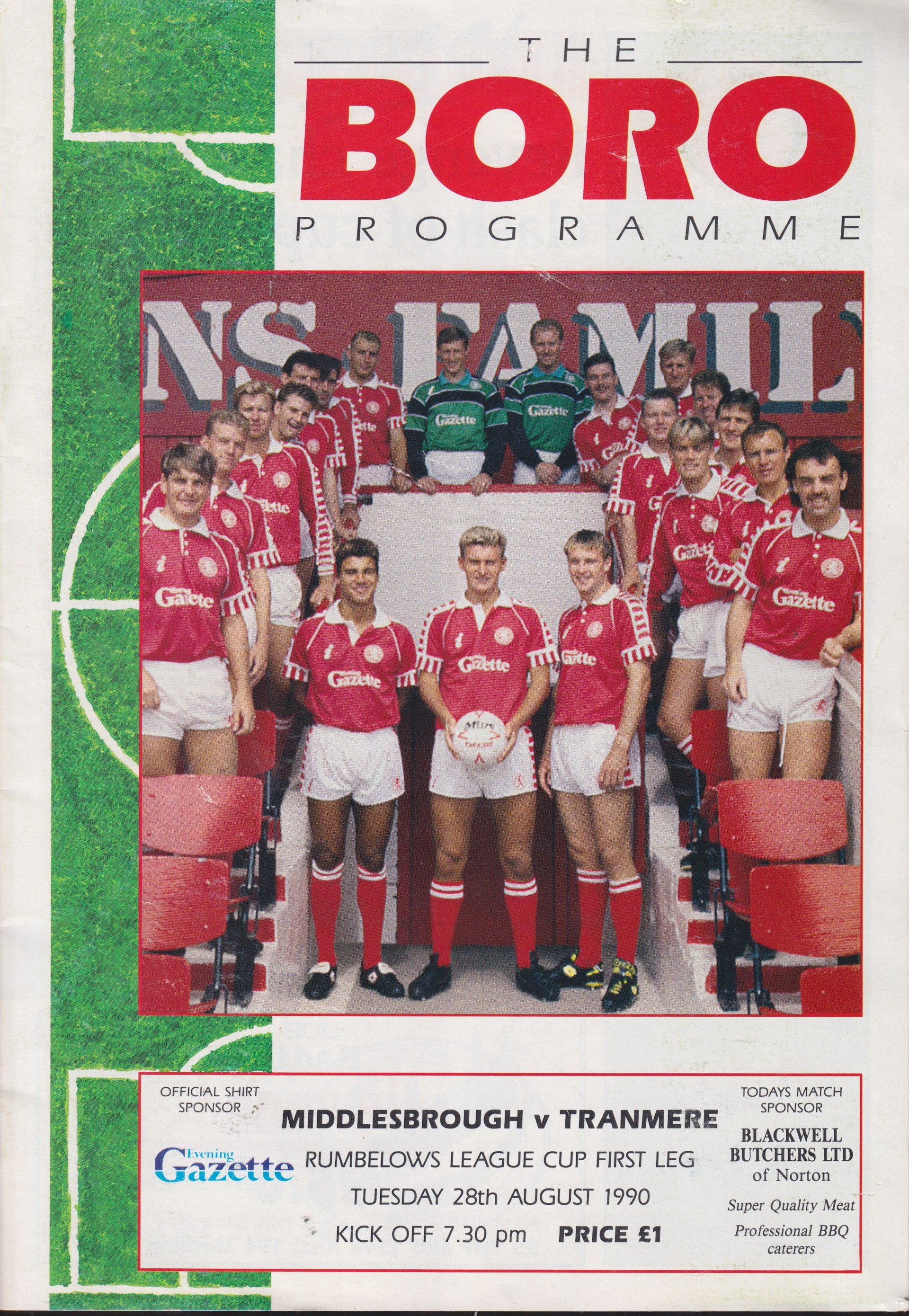 Middlesbrough v Tranmere Rovers match programme